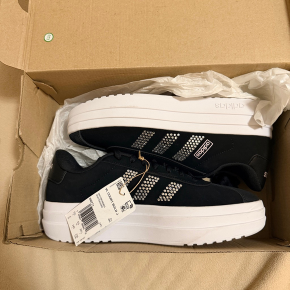 Adidas VL Court Bold J – Rhinestone - Youth 6 - Women’s 7.5 - Picture 3 of 11